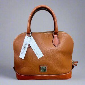 Dooney & Bourke chestnut leather Zip Zip Satchel, NEW WITH TAGS!
